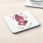 Funny Romantic Slogans Lächeln Getränke Coaster Getränkeuntersetzer (Linke Seite)