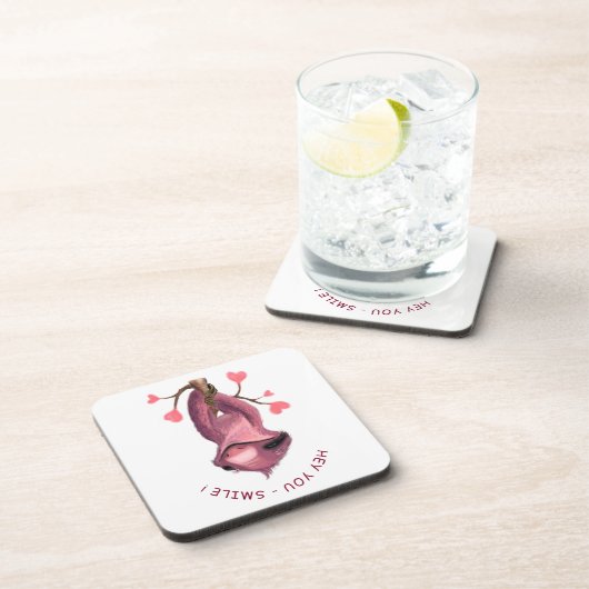 Funny Romantic Slogans Lächeln Getränke Coaster Getränkeuntersetzer (Rechte Seite)