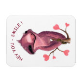 Funny Romantic Sloth Magnet - Lächeln (Horizontal)