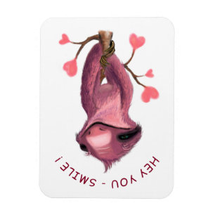 Funny Romantic Sloth Magnet - Lächeln