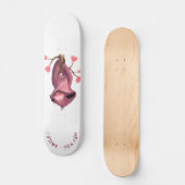 Funny Romantic Sloth Skateboard - Lächeln (Vorderseite)