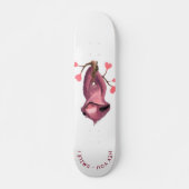 Funny Romantic Sloth Skateboard - Lächeln (Vorne)