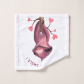 Funny Romantic Sloth Smile Bath Handtuch Set (Waschlappen)