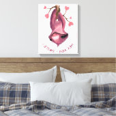 Funny Romantic Sloth Smile Canvas Print Leinwanddruck (Insitu (Schlafzimmer))