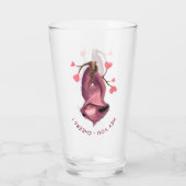 Funny Romantic Sloth Smile Cartoon - Chef Glas (Rückseite)
