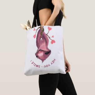 Funny Romantic Sloth Smile Cartoon Tier Zeichnend Tasche