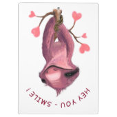 Funny Romantic Sloth Smile Clipboard Klemmbrett (Rückseite)