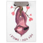Funny Romantic Sloth Smile Clipboard Klemmbrett (Vorderseite)