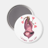 Funny Romantic Sloth Smile Magnet (Vorderseite/Rückseite)