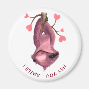 Funny Romantic Sloth Smile Magnet