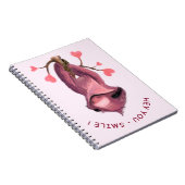Funny Romantic Sloth Smile Notebook Notizblock (Rechte Seite)