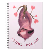 Funny Romantic Sloth Smile Notebook Notizblock (Vorderseite)
