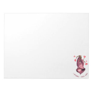 Funny Romantic Sloth Smile Notepad Notizblock