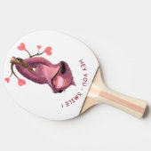 Funny Romantic Sloth Smile Ping Pong Paddle Tischtennis Schläger (Seitenansicht)