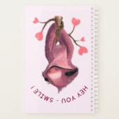 Funny Romantic Sloth Smile Planner Cartoon Planer (Rückseite)