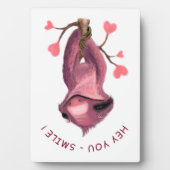Funny Romantic Sloth Smile Plaque Fotoplatte (Vorderseite)