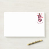Funny Romantic Sloth Smile Post-it Klebezettel (Auf Schreibtisch)