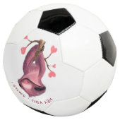 Funny Romantic Sloth Smile Soccer Ball (Dreiviertel)