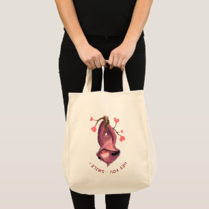 Funny Romantic Sloth Smile Tote Bag Tragetasche