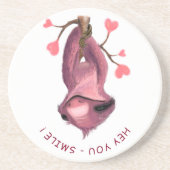 Funny Romantic Sloth Smile Untersetzer (Vorne)