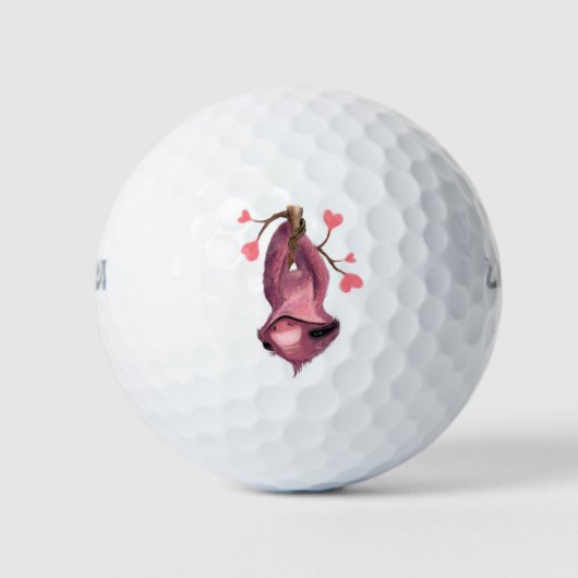 Funny Romantic Smile Smile Golf Balls Golfball (Vorderseite)