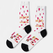 Funny Romantic Socks - "Du weißt, dass ich deine b Socken (Linkes Detail)