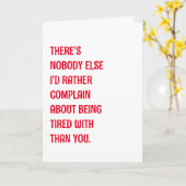 Funny Romantic werden müde Gruß Karte (Gelbe Blume)