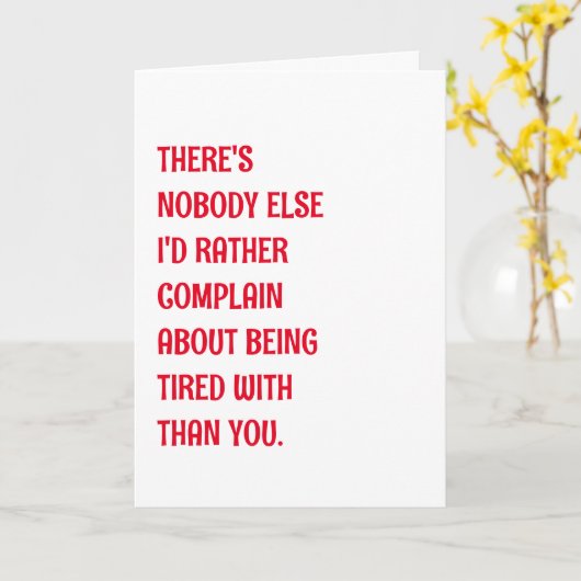 Funny Romantic werden müde Gruß Karte (Gelbe Blume)