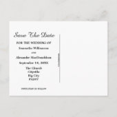 Funny romantic Zebra Save the Date Ankündigungspostkarte (Rückseite)