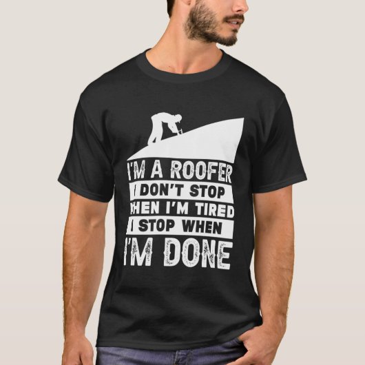 Funny Roofer Design Men Gift T-Shirt (Vorderseite)