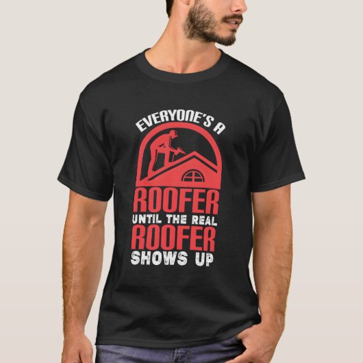 Funny Roofer Design T-Shirt (Vorderseite)