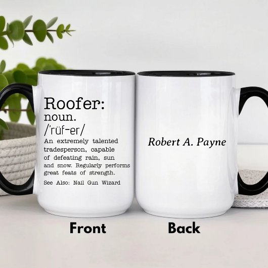 Funny Roofer Tasse