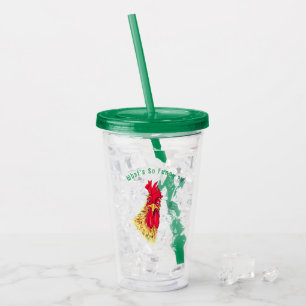 Funny Rooster Acrylic Tumbler - Benutzerdefinierte Acryltrinkbecher