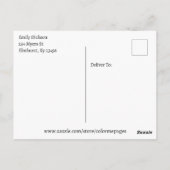 Funny Rooster and Chicken Puff Colon Me Postkarte (Rückseite)