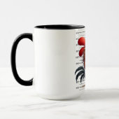Funny Rooster bei der Polizeiabteilung. Tasse (Links)