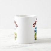Funny Rooster Cartoon Design Geschenk-Chick Magnet Kaffeetasse (Mittel)