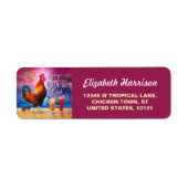 Funny Rooster Chicken Cocktail Tropical Beach Sea (Vorne)