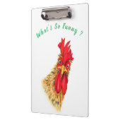 Funny Rooster Clipboard - Benutzerdefinierter Text Klemmbrett (Links)