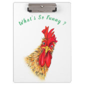 Funny Rooster Clipboard - Benutzerdefinierter Text Klemmbrett (Vorderseite)