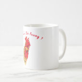 Funny Rooster Coffee Tasse - Benutzerdefinierter T (VorderseiteRechts)