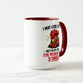 Funny Rooster Coworker Mug | I May Look Calm Tasse (VorderseiteRechts)