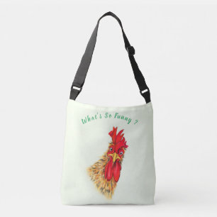 Funny Rooster Crossbody Bag - Benutzerdefinierter  Tragetaschen Mit Langen Trägern