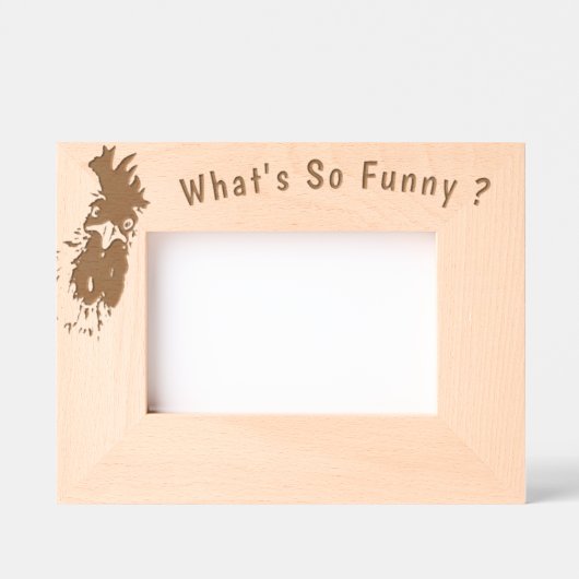 Funny Rooster Etched Frames - Benutzerdefinierter Geätzte Rahmen (Vorderseite)