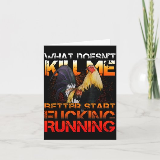 Funny Rooster Fight  Karte (Vorderseite)