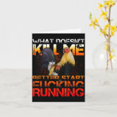 Funny Rooster Fight  Karte (Gelbe Blume)