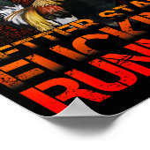 Funny Rooster Fight  Poster (Ecke)