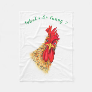 Funny Rooster Fleece Blanket - Benutzerdefinierter