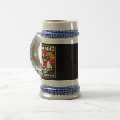 Funny Rooster - Fowl Language –Humor Chicken Bierglas (Vorderseite Links)