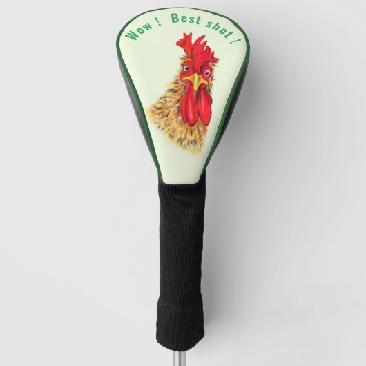 Funny Rooster Golf Head Cover Geschenk - Benutzerd Headcover (Vorderseite)