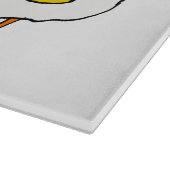 Funny Rooster Groom und Hen Bride Wedding Schneidebrett (Ecke)